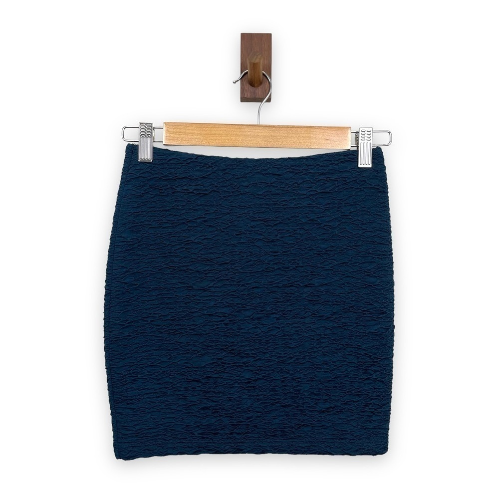 Forever 21 Textured Teal Bodycon Mini Skirt Size Small
